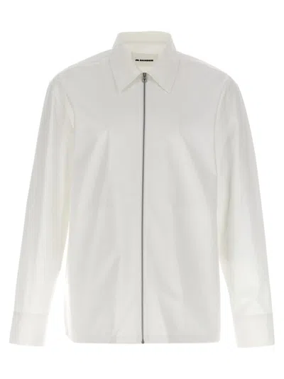 JIL SANDER WHITE ZIP SHIRT