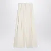 Jil Sander Wide Cream Trousers In Blend In Neutral
