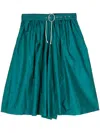 Jil Sander Wide-leg Belted Shorts In Green