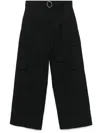 Jil Sander Wide-leg Cargo Pants In Black