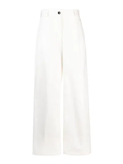 JIL SANDER WIDE-LEG COTTON TROUSERS