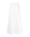 Jil Sander High Waist Flared Cut Jeans In White
