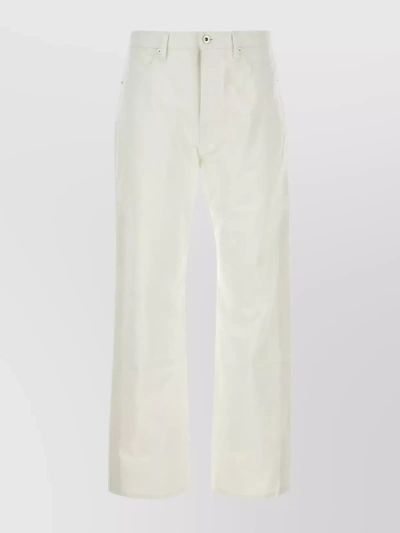 Jil Sander Wide-leg Denim Trousers With Waist Belt Loops In White