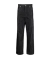 Jil Sander Blue Jeans With Belt Loops And Logo Patch On The Rear In Denim Man In Black