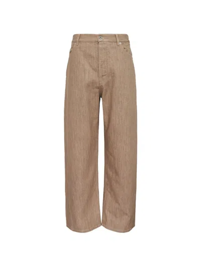 Jil Sander Trouser Light Denim In Brown