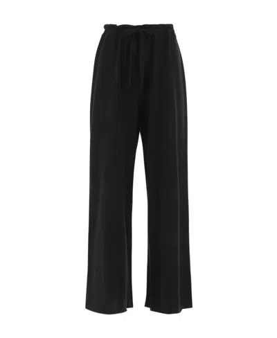 Jil Sander Wide-leg Knitted Trousers In Black