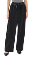 JIL SANDER WIDE LEG LONG PANTS BLACK