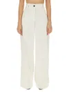 Jil Sander High-waisted Wide Leg Pants With Clean Lines In Neutral