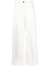 Jil Sander Wide Leg Pants In White