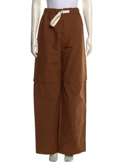 Pre-owned Jil Sander Wide Leg Pants In Brown