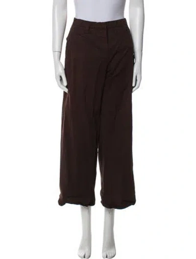 Pre-owned Jil Sander Wide Leg Pants In Brown