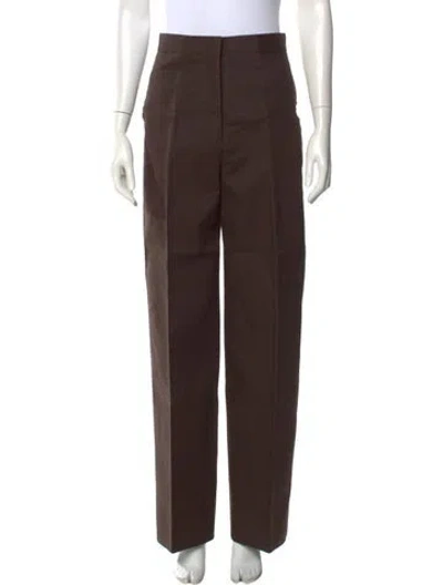 Pre-owned Jil Sander Wide Leg Pants In Brown
