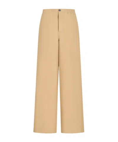 Jil Sander Straight-leg Casual Trousers In Brown