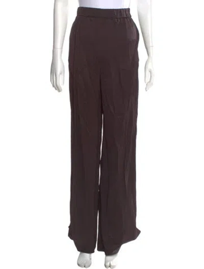 Pre-owned Jil Sander Wide Leg Pants In Brown