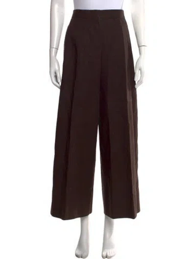 Pre-owned Jil Sander Wide Leg Pants In Brown