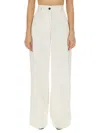 Jil Sander High-waisted Wide Leg Pants With Clean Lines In White