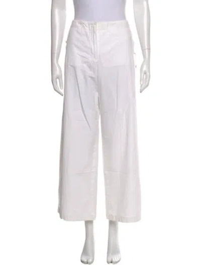 Pre-owned Jil Sander Wide Leg Pants In White
