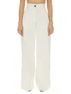 Jil Sander High-waisted Wide Leg Pants With Clean Lines In White
