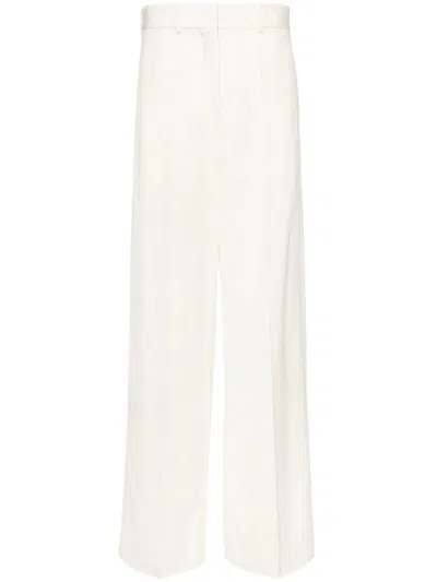 Jil Sander Wide-leg Pants With High Waist In White