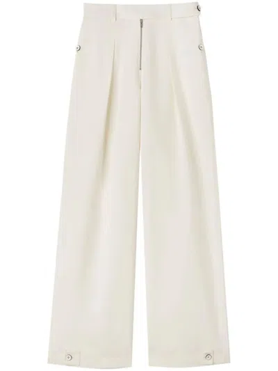 Jil Sander Wide-leg Pants With High Waist In White