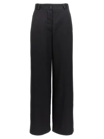 Jil Sander Wide Leg Pants With Zip Closure In Black