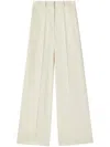 Jil Sander Wide-leg Tailored Cropped Trousers In Nude