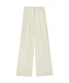 Jil Sander Wide Cream Trousers In Blend In White