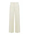 Jil Sander Slim Crepe Satin Straight-leg Pants In White