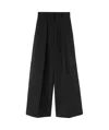 Jil Sander Wide-leg Tailored Wool Trousers In Black