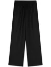 Jil Sander Wide-leg Track Pants In Black