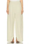 Jil Sander Wide Leg Trouser In Lemon Green