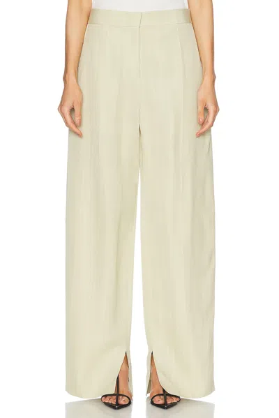 Jil Sander Wide Leg Trouser In Lemon Green