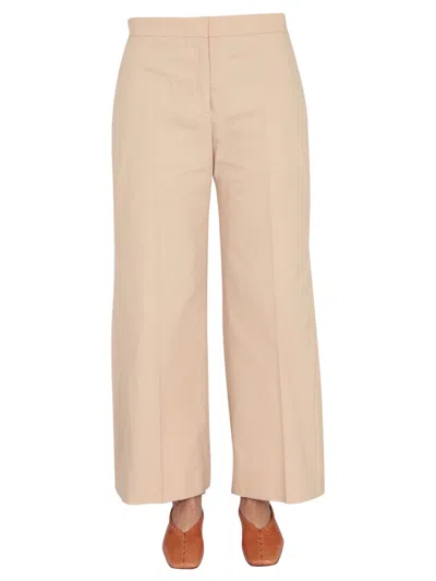 Jil Sander Wide Leg Trousers In Neutral