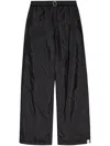 Jil Sander Long Relaxed Wide Leg Pleated Pant In Black