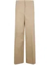 Jil Sander Wide Leg Trousers Belt Loops Pockets In Brown