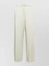 Jil Sander Wide Leg Trousers Front Pleats Back Pocket In White