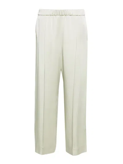Jil Sander Wide-leg Pressed-crease Trousers In Green