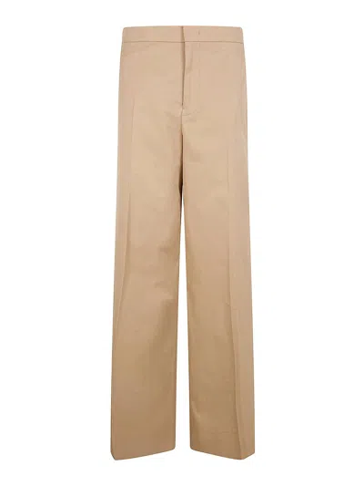 Jil Sander Wide Leg Trousers In Brown