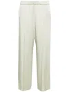 Jil Sander Wide Leg Trousers Front Pleats Back Pocket In White