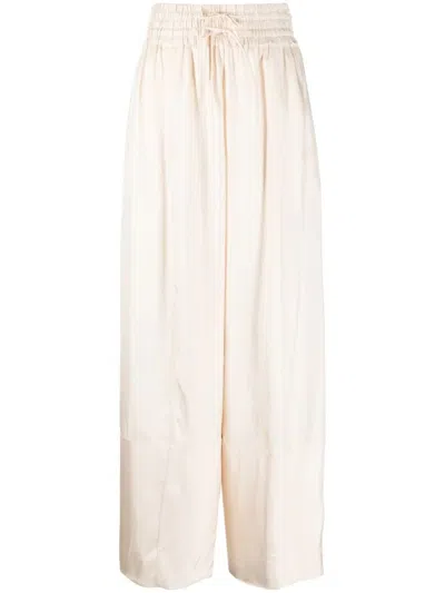 Jil Sander Wide Leg Trousers With Relaxed Fit In Neutral