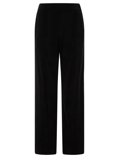 Jil Sander '61' Pleated Front Wide Leg Trousers In Black