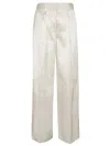 Jil Sander Wide-leg High Waist Trousers With Satin Finish In Neutrals