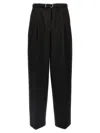 Jil Sander Wool Trousers With Back Pockets And Belt Loops In Black