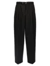 Jil Sander Wool Trousers With Back Pockets And Belt Loops In Black