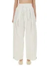 Jil Sander Wide Pants In Cotton Gabardine In Multi