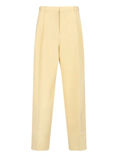 Jil Sander Wide Pants In Yellow