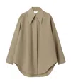 Jil Sander Wide Point-collar Oversized Shirt In Nude