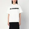 Jil Sander Women Ivory Cotton Oversize T-shirt In Multi