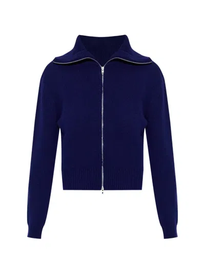 Jil Sander Wide-collar Cardigan In Blue