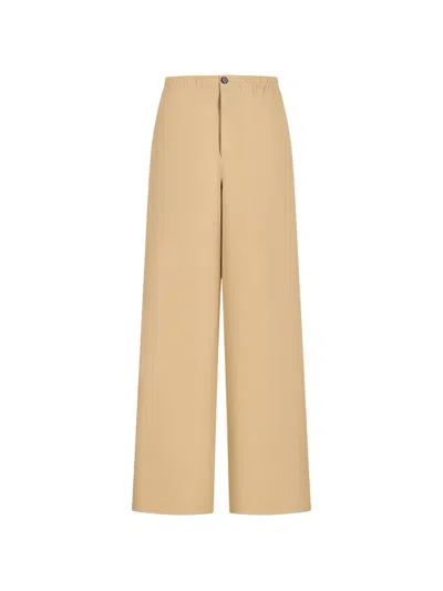 Jil Sander Wide-leg Trousers In Brown